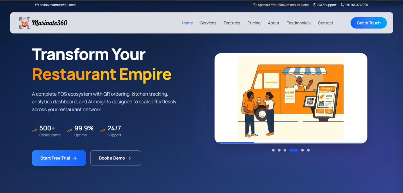 Marinate360 – Restaurant POS & Management System preview